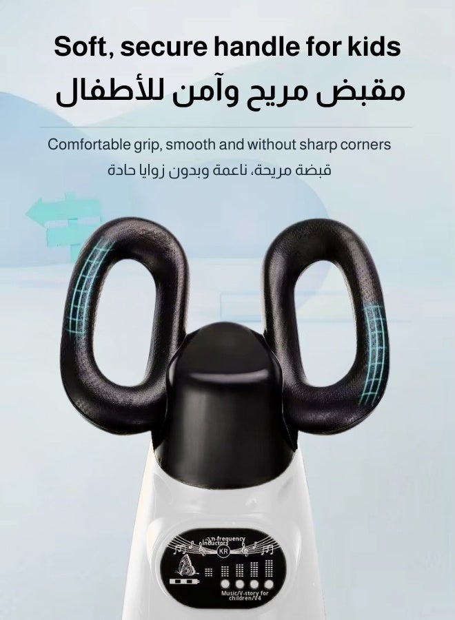 Smart electric scooter for kids 6V, upgraded edition with remote control, 360-degree rotation, music, LED lights, and a comfortable seat - Image 4